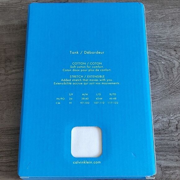 Calvin Klein Mens Medium White Tank - Picture 2 of 3